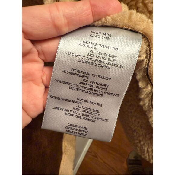 Levi's Brown and Cream Shearling Coat - Picture 7 of 7